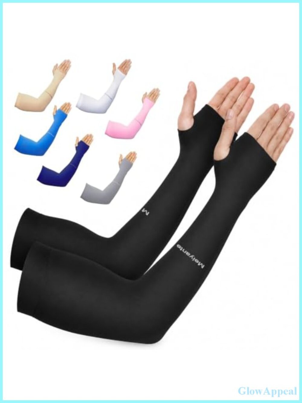 UPF 50+ Cooling Compression Arm Sleeves with Thumb Holes for Tattoo Coverage